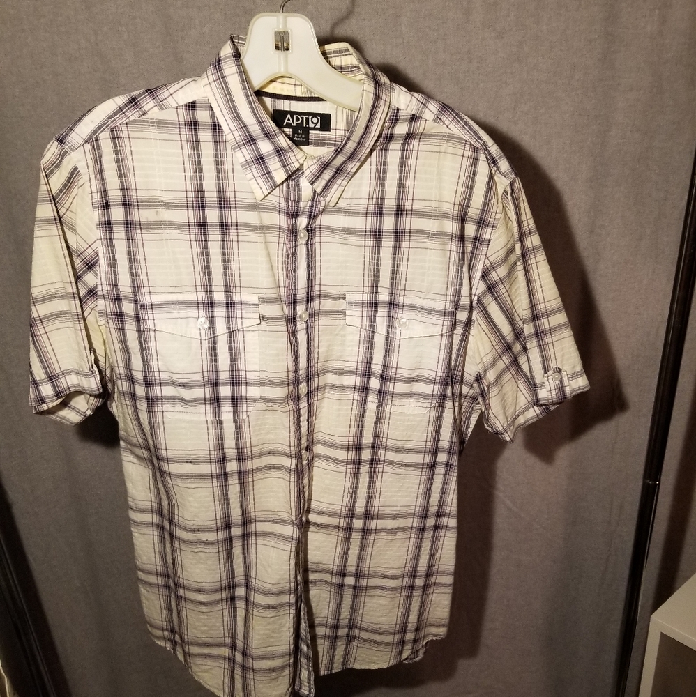 Plaid Short Sleeve Button Up